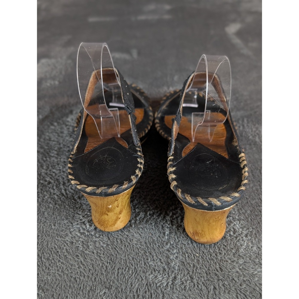 Ariat Shalimar Boho Chic Brown Leather T-Strap Wedge Sandals Size 9B Women Shoes - Picture 4 of 12